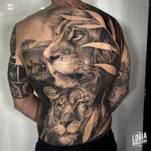 tatuaje_espalda_leon_logiabarcelona_javier_arcia    